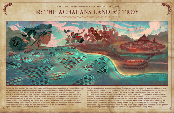 10 The Achaeans Land at Troy | Art print