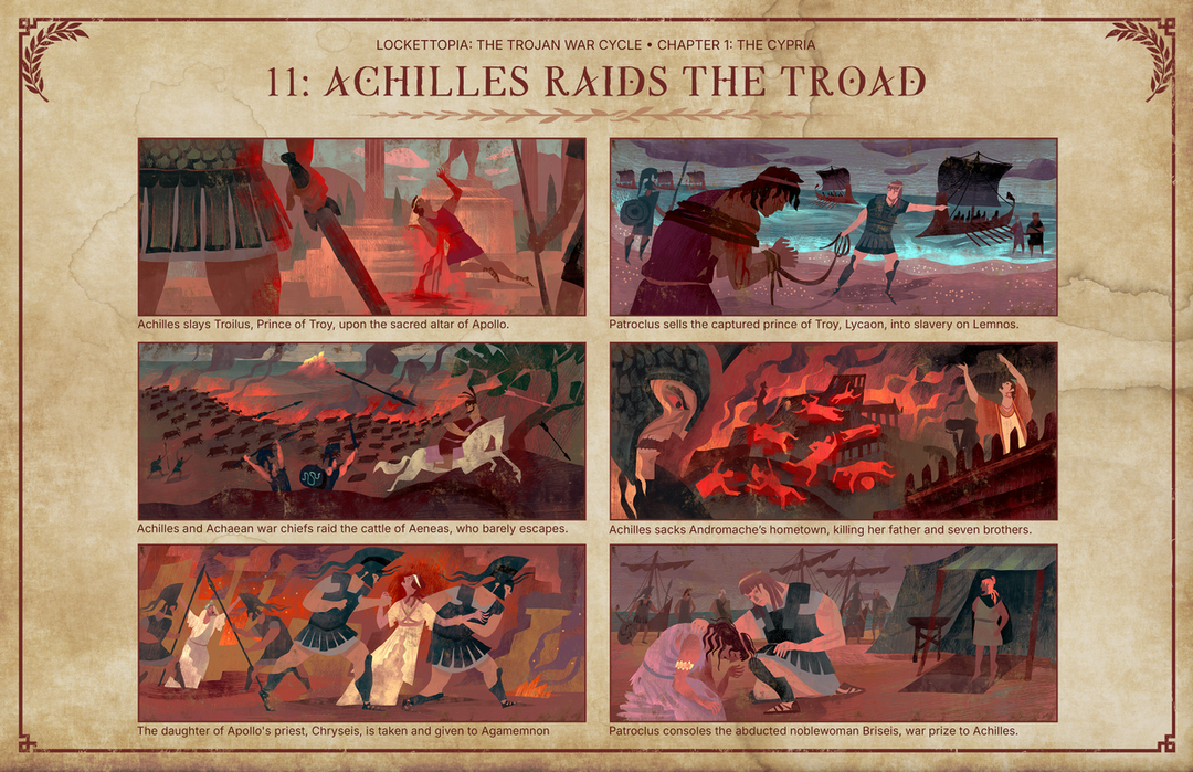 11 Achilles Raids the Troad | Art print