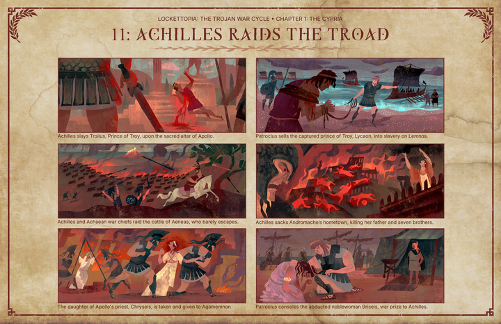 11 Achilles Raids the Troad | Art print