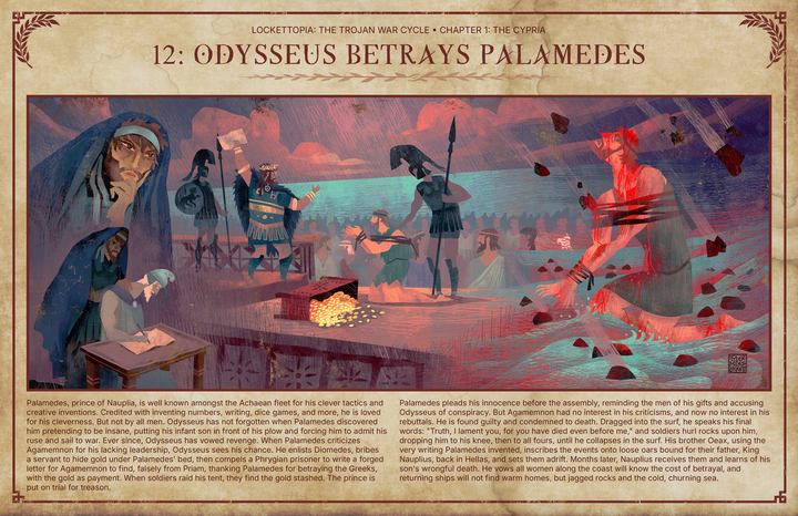 12 Odysseus betrays Palamedes | Art print