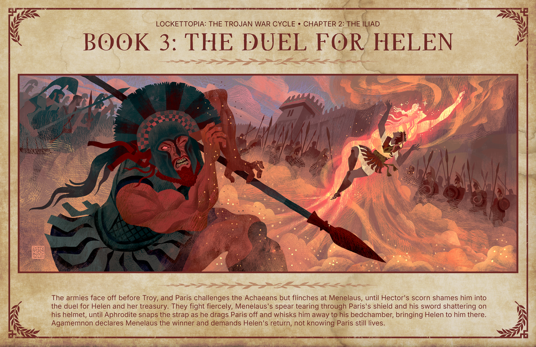 Book 3: The Duel for Helen | Art print