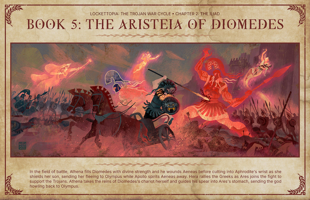 Book 5: The Aristeia of Diomedes | Framed art