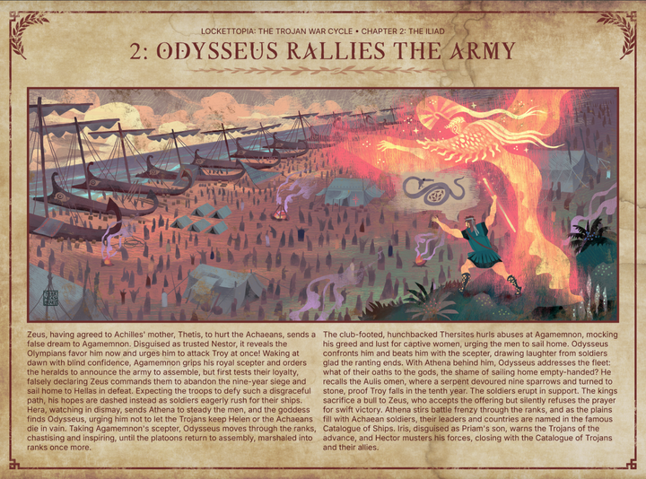 book 2: Odysseus rallies the army | Art print