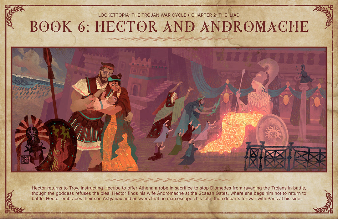 Book 6: Hector and Andromache | Framed art