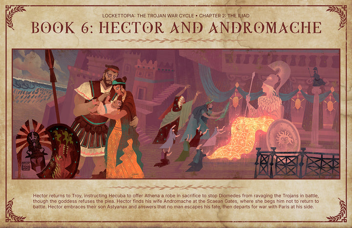 Book 6: Hector and Andromache | Framed art