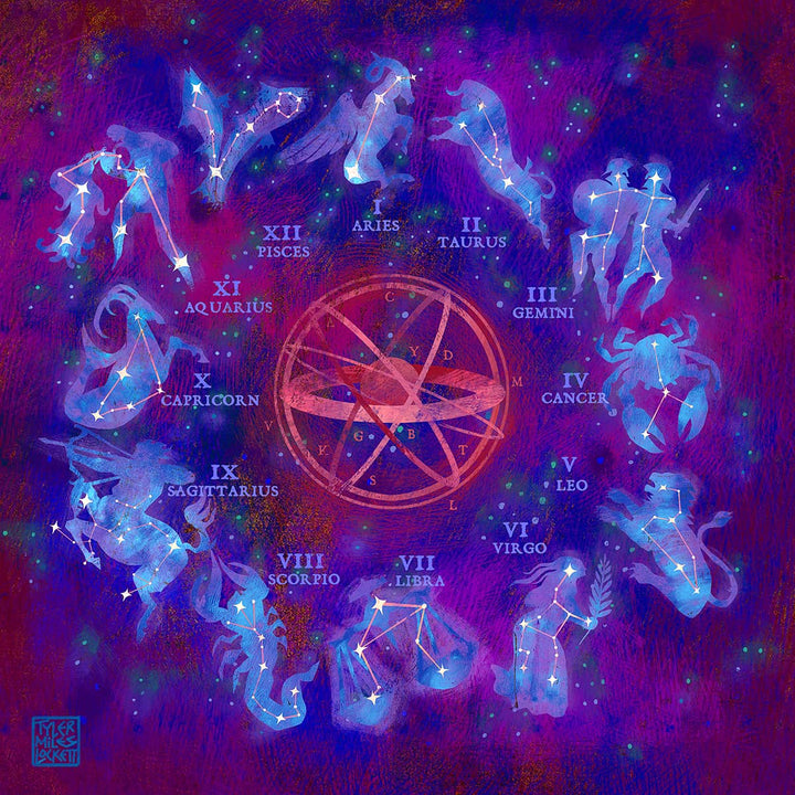 9: Zodiac constellations | Art print