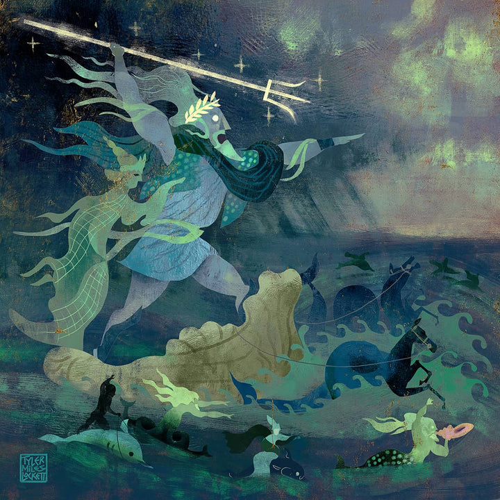 5: Poseidon: God of the sea | Art print