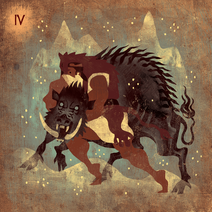 8: Erymanthian boar (Labor 4) | Art Print