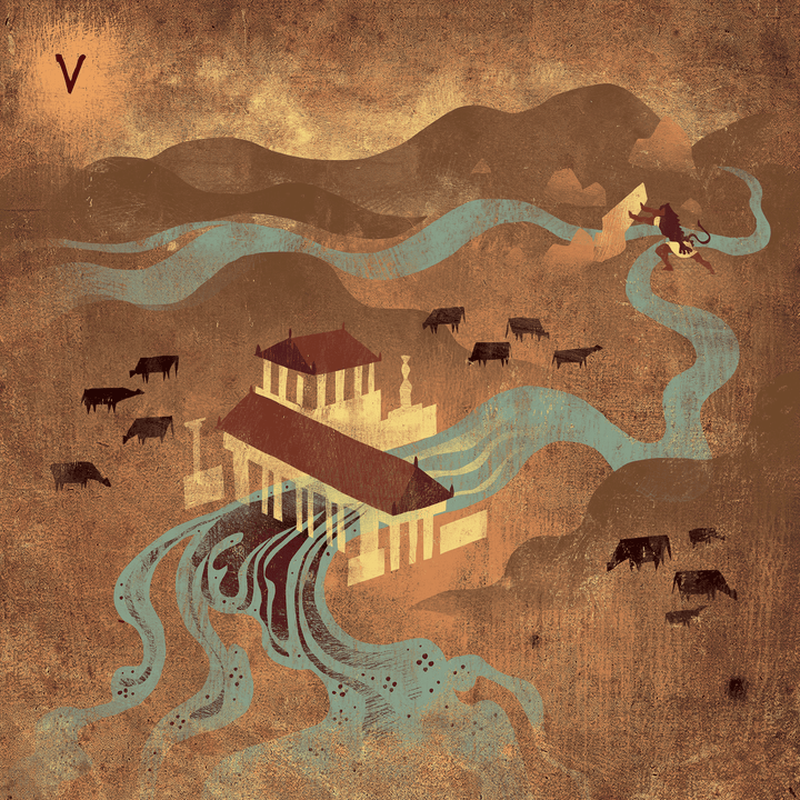 9: Augean stables (Labor 5) | Art print