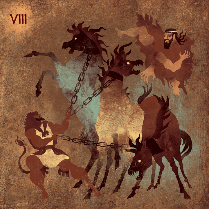 12: Mares of diomedes (Labor 8) | Art print