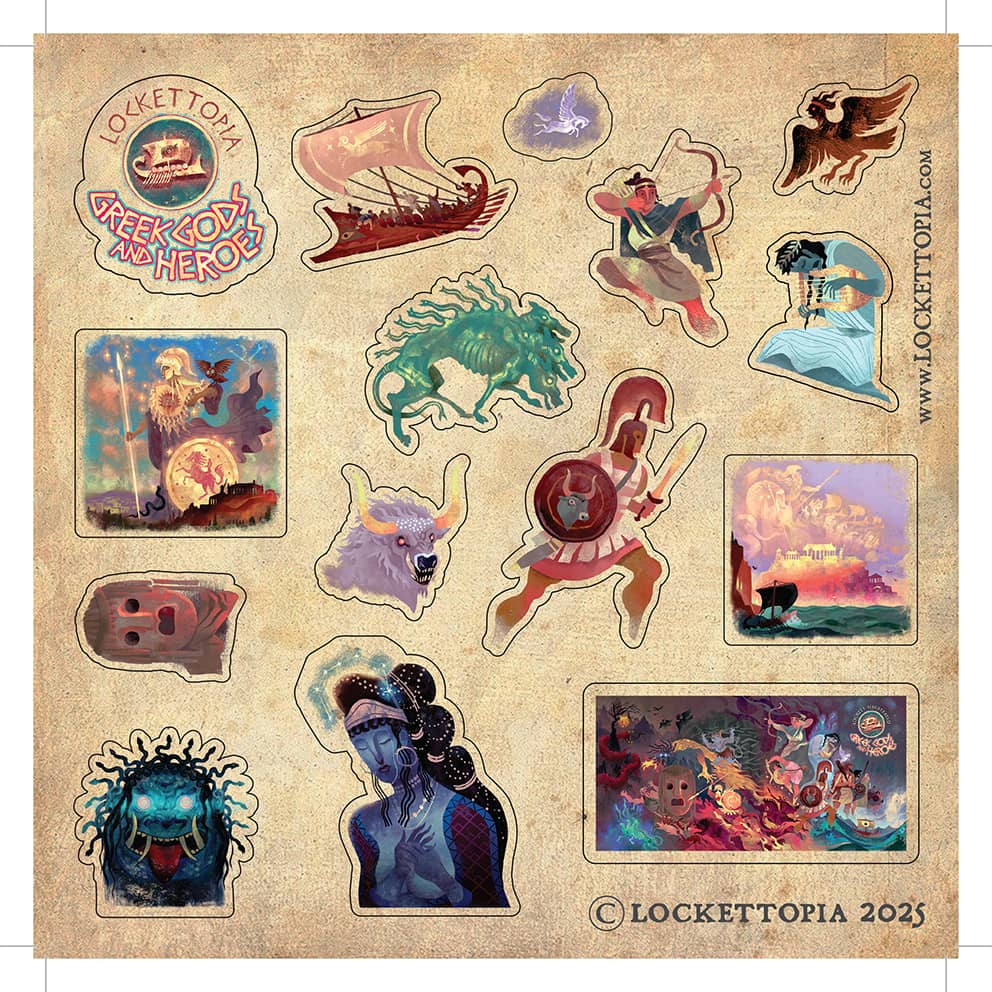 "Lockettopia: Greek Gods and Heroes" (SPECIAL EDITION hardback book)