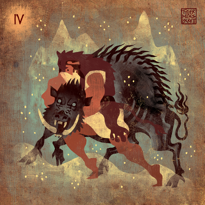 8: Erymanthian boar (Labor 4) | Art Print